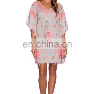 100% Chiffon Dubai Kaftan Dress Beach Kaftan Cover Ups photo-4