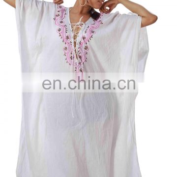 Cotton Hand Embroidered Kaftan