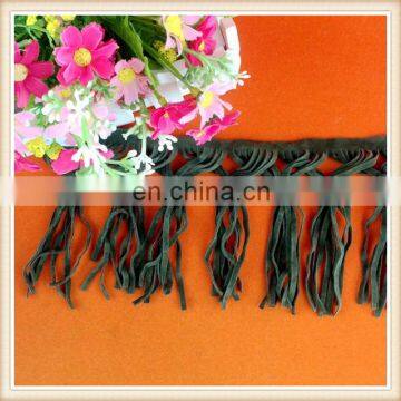 Decorative tassel /fringe tassel trim/leather tassel and suede knot fringe for dresses