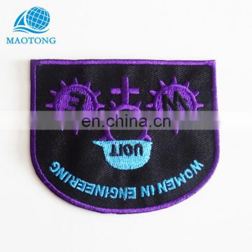 Wholesale custom design your own brand name team military fashion logo embroidery patches for clothing