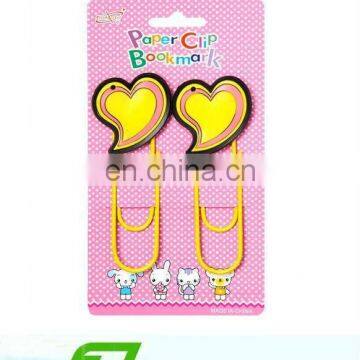 Soft pvc heart shape bookmark