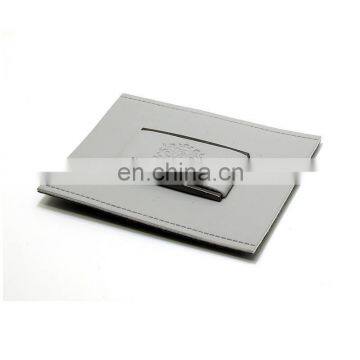 Wholesale Leather patch Label, White PU leather label +down part black Gun metal label and upper part white PU real leather .