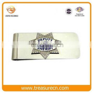 Customized High Relief Embossed Logo Metal Money Clip