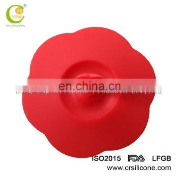 Custom Silicone Rubber FDA Glass drink tea cup Lid