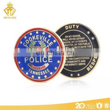 Cheep Military Imitation Hard Enamel Souvenir Coin in Gold Finish