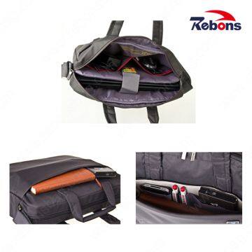 Custom Black Nylon Men Business Portfolio Computer Laptop Bags photo-4