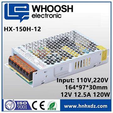 HX-150H-12 3 year Warranty Engineering Standard thin size 220V AC/12V DC/12.5A LED power supply