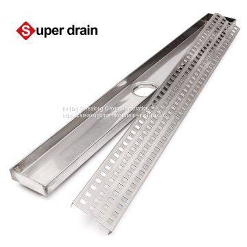 304 Stainless Steel Washing Machine Kitchen Outdoor Toilet Insert Tile Drain Grille Square Linear Grid Shower Floor Drain photo-5
