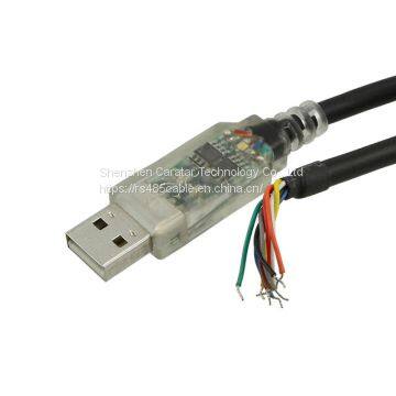 FTDI USB-RS485-WE-1800-BT USB A plug to Cut End; Built-in USB to RS485 Serial UART Converter