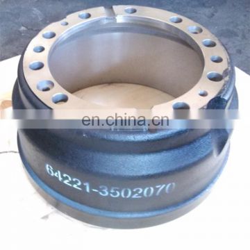 Factory brake drum 64221-3502070 for russian truck trailer