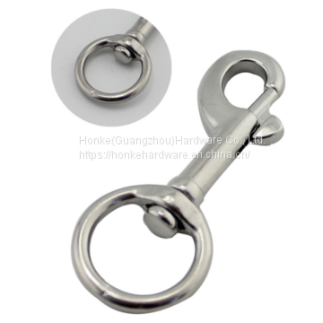 High Polished Stainless Steel AISI304 Swivel Eye Bolt Spring Hooks Swivel Snap Hook