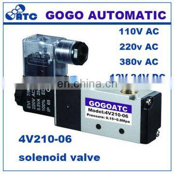 Ip65 coil 5/2 way solenoid valve / 4v210-06 solenoid valve