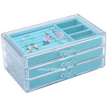 Acrylic jewelry box, ring, bracelet, necklace, drawer type multifunctional jewelry storage box