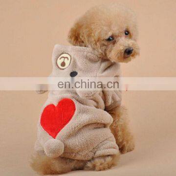 Popular Dog Hoodie Plain Fleece Dog Clothing Pet Garment Warm Dog Sweater Coat photo-3