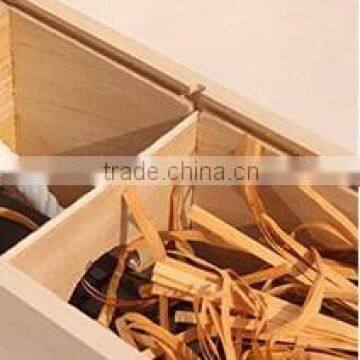 Natural Color Sliding Lid Single Wine Bottle Wooden Box Accept OEM photo-3
