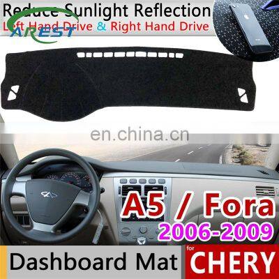 for Chery A5 Fora Alia Elara MVM 520 530 Vortex Estina Anti-Slip Mat Dashboard Cover Pad Sunshade Dashmat Carpet Car Accessories