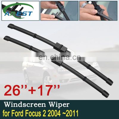 for Ford Focus 2 MK2 MK2.5 2004~2011 Windscreen Windshield Wipers Car Accessories Car Wiper Blade Stickers 2005 2006 20007 2008