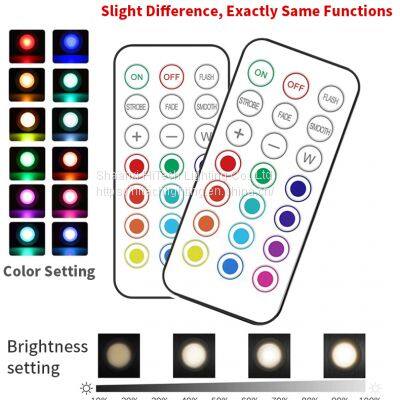 LED Cabinet Light Colorful Dimmable Touch Sensor Night Lamp Remote Control Wireless Puck Light photo-3