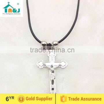 Mens silver cross pendant