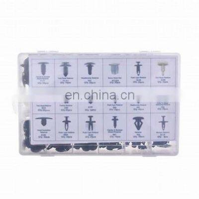 415pcs Car assorted  fastener clip rivet post pressure expands legs for fast and permanent fastening kits