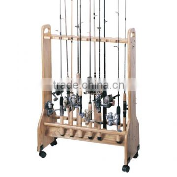 Fishing Rod Rack / Wheeled 16-Rod Rack