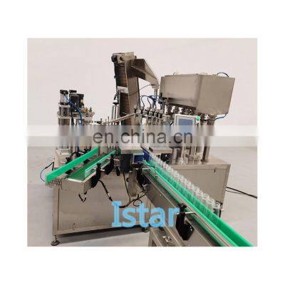 3 in 1  Rotary 6 heads liquid filling Automatic Manipulator Screw Capping Cap Screwing Machine