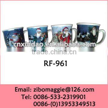 Zibo Produced Not Expensive Good Quality Belly Shape Promotion Christmas Bulk Ceramic Drinking Mug