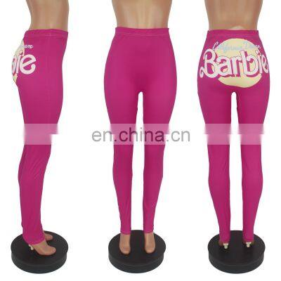 Fall Clothing 2020 High Waisted Yoga Workout Long Pants Tight Butt Leggings Candy Snack Corn Pants in Womens photo-4