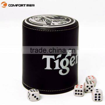 genuine durable custom leather dice shaker cup