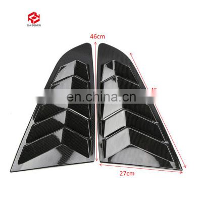 Honghang Factory Supply Side Window Louvers Shutters Trim Black Glossy Shade Guard Window Louver For Ford Mustang 2015-2019