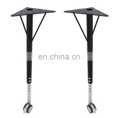 Table Leg Hot Sale Black Metal Modern Dining Chrome Furniture Desk Feet Office Height Adjustable Telescopic Table Leg With Wheel