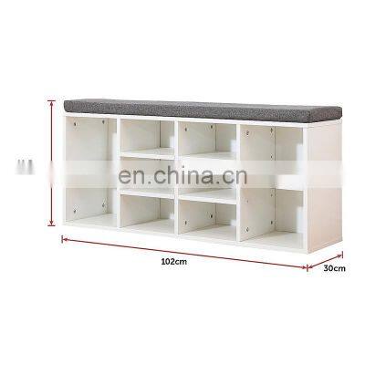 Shoe Rack Storage Bench Organiser Wooden Shelf Cupboard Box photo-5