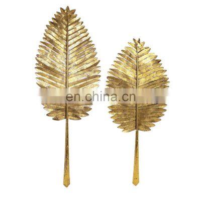 gold color wall leaf art