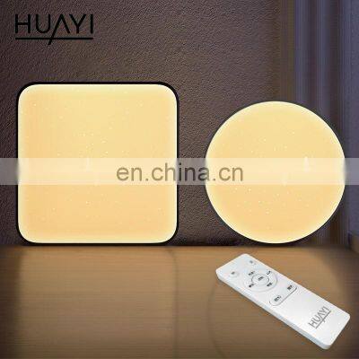 HUAYI Super Bright Remote Dimming Modern Square Round Surface 24Watt Living Room Decoration LED Ceiling Light