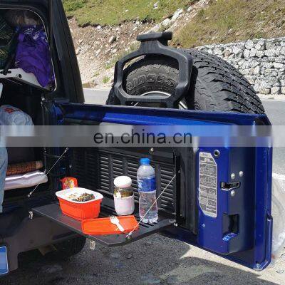 multi-purposr rear door foldable tailgate table for jeep jl