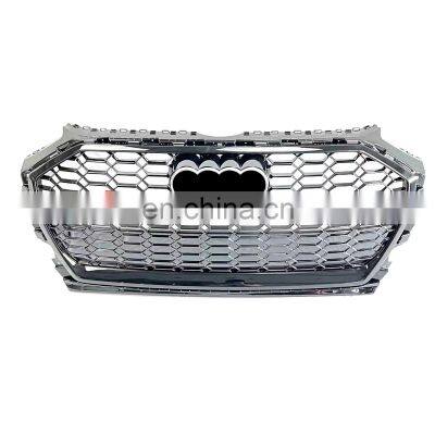 Automotive parts car Grille Grid Grill for Audi Q5 2021 2022 upgrade to SQ5 RSQ5 model Bright black ABS material