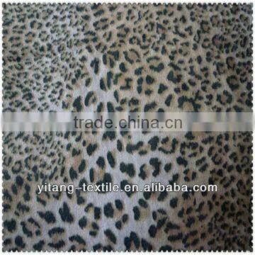 Printed leopard skin velvet fabric