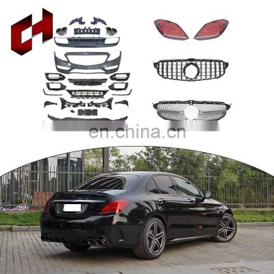 CH High Quality Rear Diffusers Seamless Combination Grille Body Kit For Mercedes-Benz C Class W205 2015+ To C63 2019