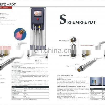 3 in 1 Radio Frequency Facial Fractional rf Micro Needle Cartridge Ultrasound Skin Tightening rf Fractional Microneedle Machine