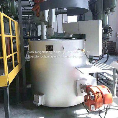 Industrial natural gas furnace，copper melting furnace， crucible furnace 500 kg