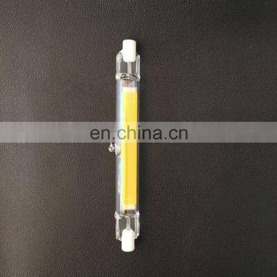 Dimmable LED R7S Glass Tube COB Bulb 78MM 118MM R7S LED Corn Lamp