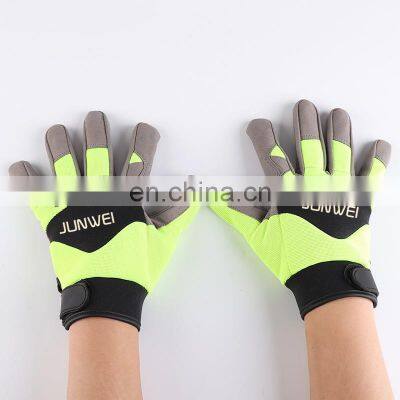 Large Size Custom Synthetic Leather Reinforced Anti Vibration Mechanic Work Glove photo-4