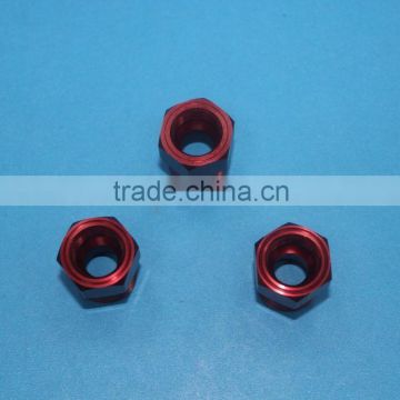 cnc turning center for customize motorcycle parts with red anodized