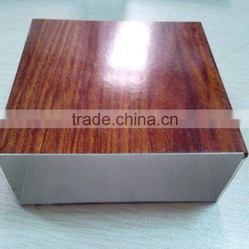Aluminum Wood Grain Printed Aluminium Square Tube/pipe,aluminum Square Hollow Tube photo-3