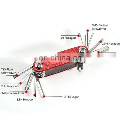 Multifunction 9 In1 Bicycle Repairing Set Bike Bike Repair Tool Kit Wrench Screwdriver Chain Hex Spoke Mountain Cycling Tools photo-2