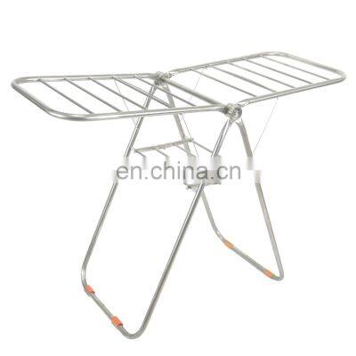 Hot indoor  metal landing wing shape stainless steel hanger clothes stand clothes drying rack