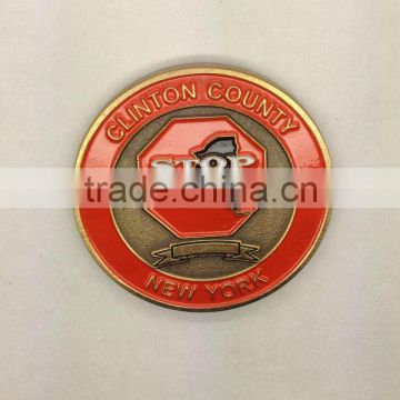 cheap challenge coins/masonic challenge coins red circle metal pins