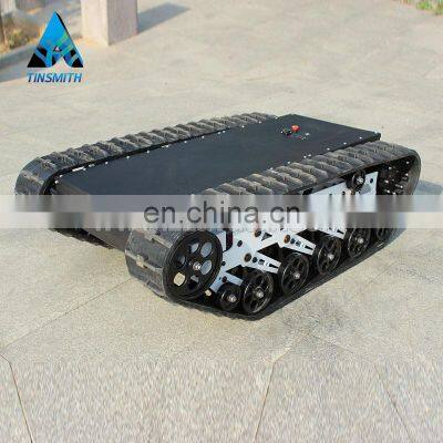 Outdoor Remote Controlling Mobile Rubber Robot Platform Tracked Vehicle photo-2