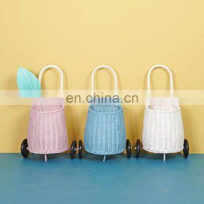 Handmade Rattan Luggy Basket Custom Color Wicker Doll Stroller High Quality Wicker Basket Wholesale Supplier