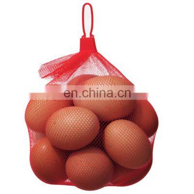 Hot Selling Compact Egg Food Packaging net eco friendly plastic food soft ham buckle string custom mesh bag with clip